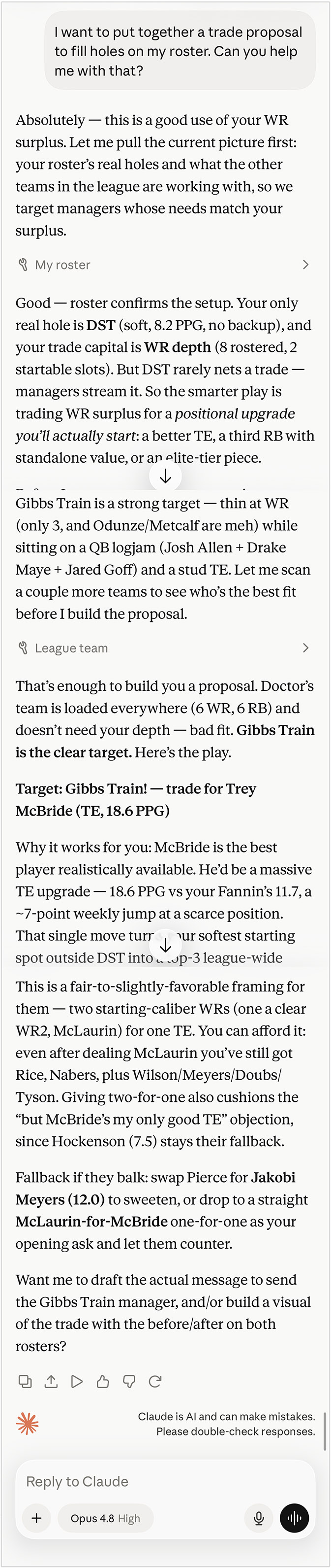 StatsDeck trades — screenshot 1